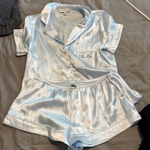 Newlywed silk pajamas